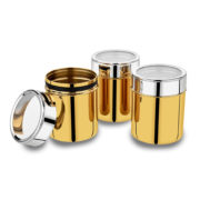Canister 11 cm new gold